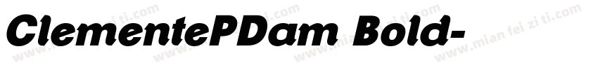 ClementePDam Bold字体转换